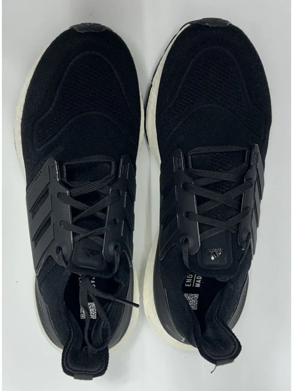 Adidas Ultraboost 22 Shoes Womens Size 9 Black Knit Running Sneakers GX5591